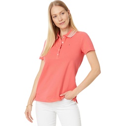 Womens Tommy Hilfiger Solid Polo With Tipping
