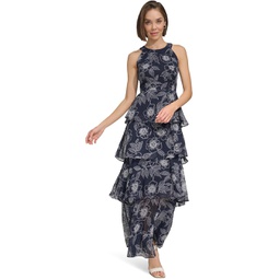Womens Tommy Hilfiger Floral Tiered Maxi Dress