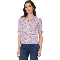 Tommy Hilfiger Floral Puff Sleeve Top