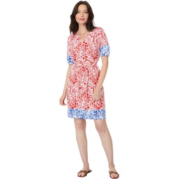 Tommy Hilfiger Floral Puff Sleeve Belated Dress