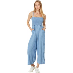 Tommy Hilfiger Chambray Smocked Jumpsuit