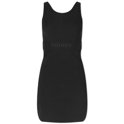 Tommy Jeans Rib Jersey Bodycon Dress Black