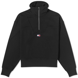 Tommy Jeans Quarter Zip Xs Badge Sweater Black