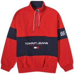 Tommy Jeans Half Zip Sweat Red