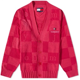 Tommy Jeans Checkerboard Cardigan Pink