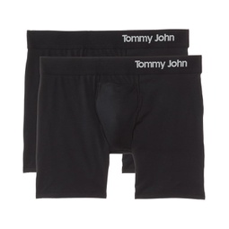 Mens Tommy John Cool Cotton 6 Boxer Brief 2-Pack