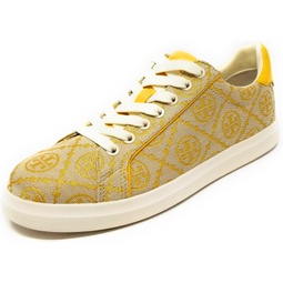 Tory Burch Womens Howell T-Monogram Jacquard Fashion Sneakers (Goldfinch - Goldfinch, us_Footwear_Size_System, Adult, Women, Numeric, Medium, Numeric_6_Point_5)