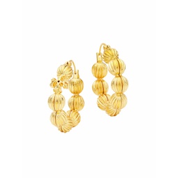 Roxanne Fluted 18K-Gold-Plated Hoop Earrings