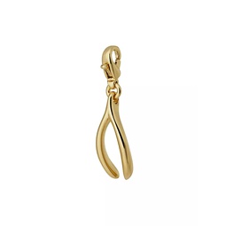 18K-Gold-Plated Wishbone Charm