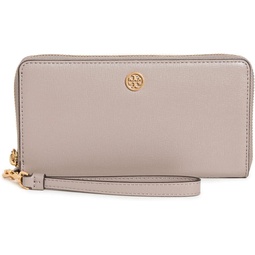 Tory Burch Womens Robinson Zip Continental Wallet, Grey Heron, One Size