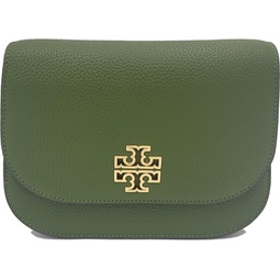 Tory Burch 86838 Britten Spinach Green With Gold Hardware Womens Small Saddle Shoulder Bag