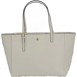 Tory Burch 134836 Emerson New Ivory White With Gold Hardware Womens Large Tote Bag