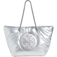 Tory Burch Womens Ella Metallic Puffy Chain Tote