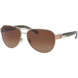 Tory Burch TY6051 Aviator Sunglasses For Women+FREE Complimentary Eyewear Care Kit
