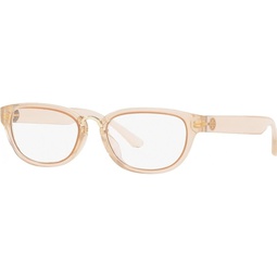 Tory Burch TY4005U Womens Eyeglasses Transparent Peach 53