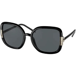 Tory Burch TY9063U Square Sunglasses for Women + BUNDLE with Designer iWear Eyewear Care Kit