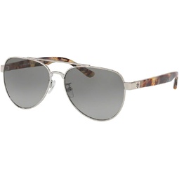 Tory Burch TY6070 Pilot Sunglasses For Women + BUNDLE with Designer iWear Eyewear Care Kit