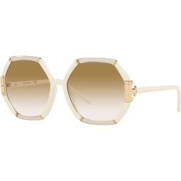 Sunglasses Tory Burch TY 9072 U 189913 Transparent Beige/Ivory