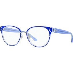 Tory Burch TY1055 Womens Eyeglasses Blue/Shiny Silver 50