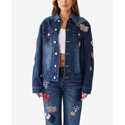 Womens Oversized Jimmy Jacket with Patches