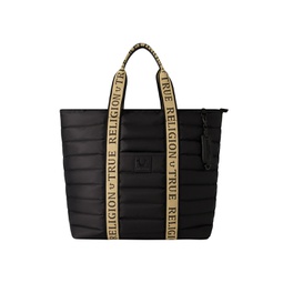 NYLON SOLID QUILTED TOTE