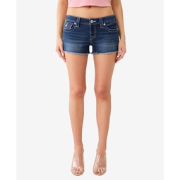 Womens Joey Flap Embroidered HS Cut Off Short