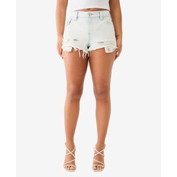 Womens Mid Rise Booty Short