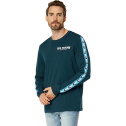 True Religion Long Sleeve Damask Taped Tee