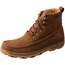 Twisted X Mens 6-Inch Driving Moc Hiker Shoes - Casual Hiker and Driving Leather Mocs for Men with CellStretch Comfort Technology