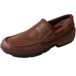 Twisted X Mens Slip-On Driving Moc, Brown, 8 W