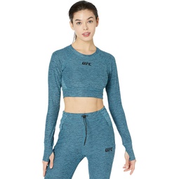UFC Long Sleeve Crew Neck Cropped Pullover