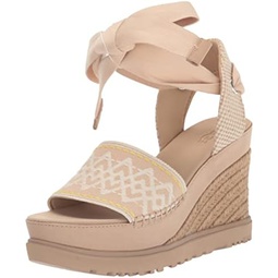 UGG Womens Abbot Ankle Wrap Wedge Sandal