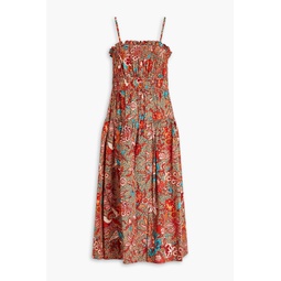 Lisbet floral-print cotton-poplin midi dress