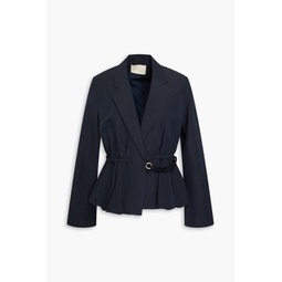 Talie cotton, linen and silk-blend blazer