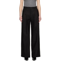 Black Pleated Trousers 241731F087016