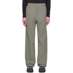 Khaki Roll Trousers 241985M191029