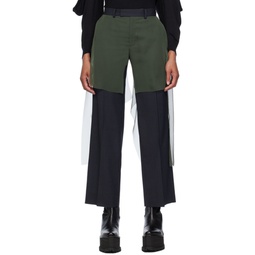Gray Layered Trousers 241414F087009