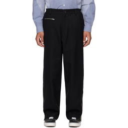 Black Zip Trousers 232414M191002