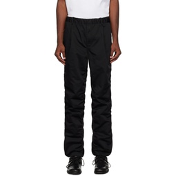 Black Ruched Trousers 232414M191004
