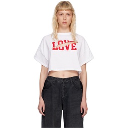 White Love T Shirt 231414F110015