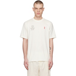 Off White Embroidered T Shirt 231414M213065