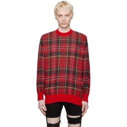 Red Check Sweater 231414M201004