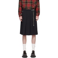 Black Pleated Skirt 241414M193001