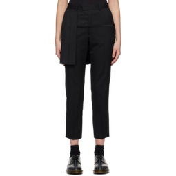 Black Pleated Trousers 231414F087000