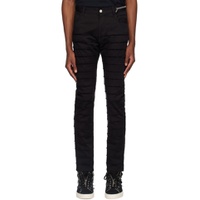 Black Paneled Jeans 231822M186004