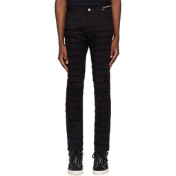 Black Paneled Jeans 231822M186004