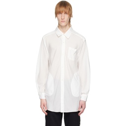 White Button Down Shirt 231822M192001