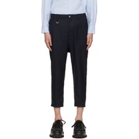 Navy D Ring Trousers 222434M191001