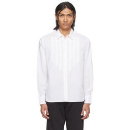 White Frill Shirt 241674M192003