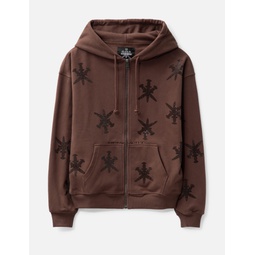 Brown Black Rhinestone Hoodie